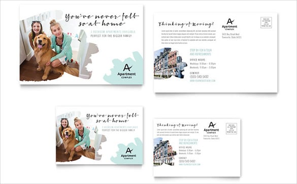 postcard templates for apartment