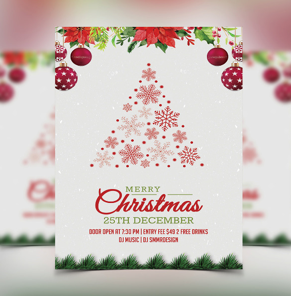 Christmas Invitation Templates 11 Free Printable Word PDF Formats 