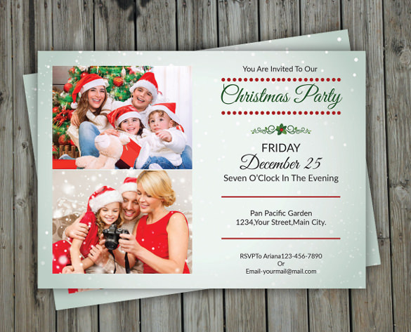 ash christmas invitation template