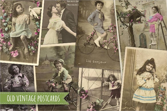 old antique postcards children love
