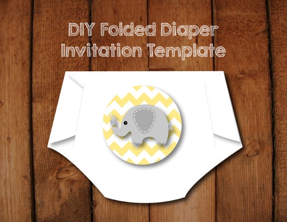 diaper invitation template make your own diaper shaped baby shower invitations
