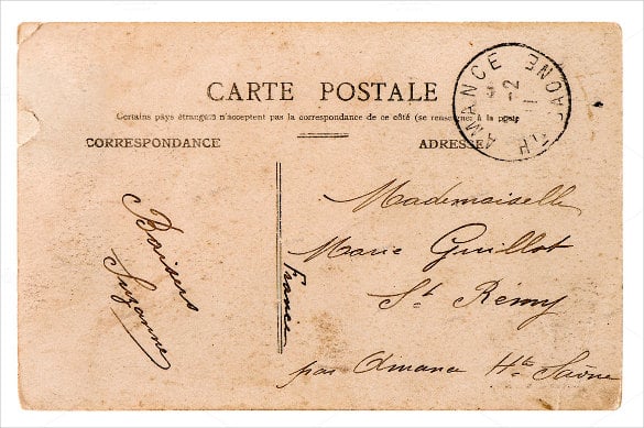 antique french postcard