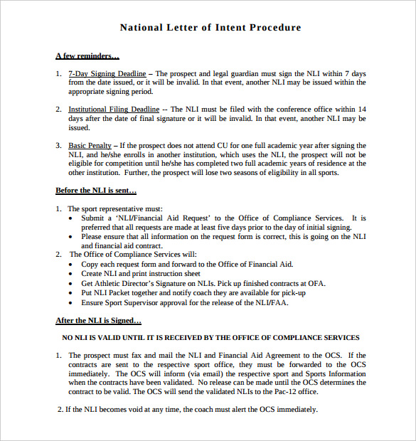 7+ National Letter Of Intent Templates Free Sample, Example Format