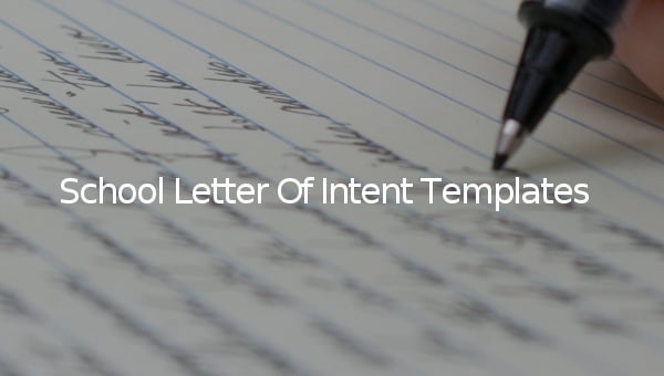 school letter of intent template