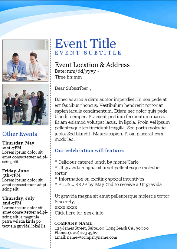 11+ Exceptional Email Invitation Templates Free Sample