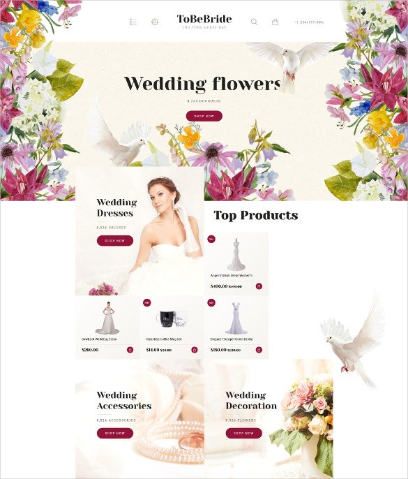 wedding flowers opencart admin panel template1