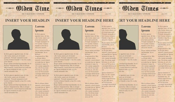 download free newspaper template