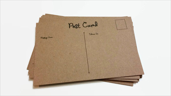 blank cardboard postcards template