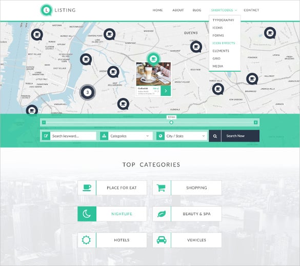 corporate business directory listing psd template