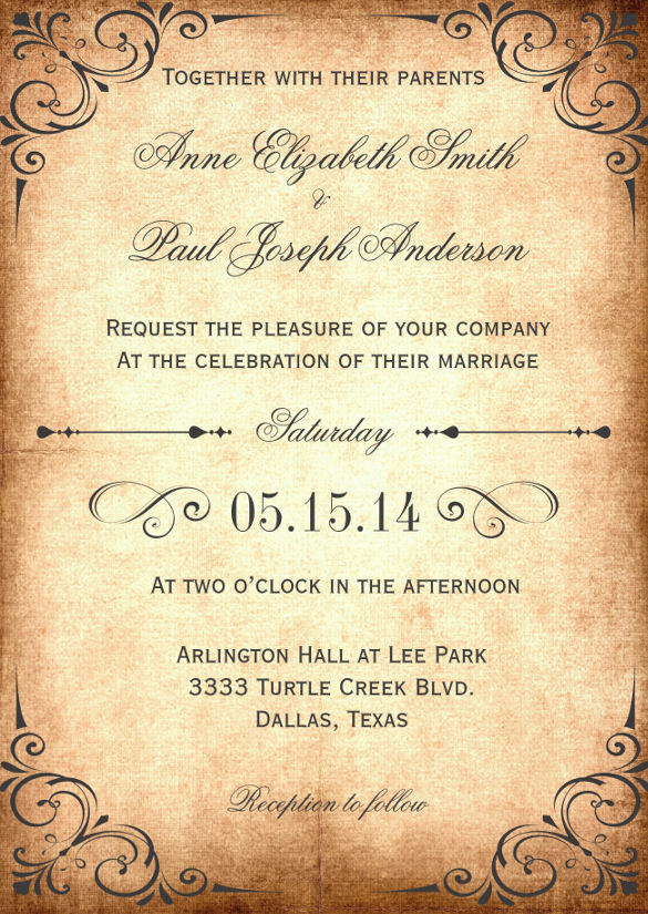 28 Rustic Wedding Invitation Design Templates Psd Ai Free