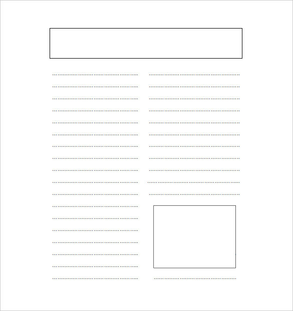 free word newspaper template