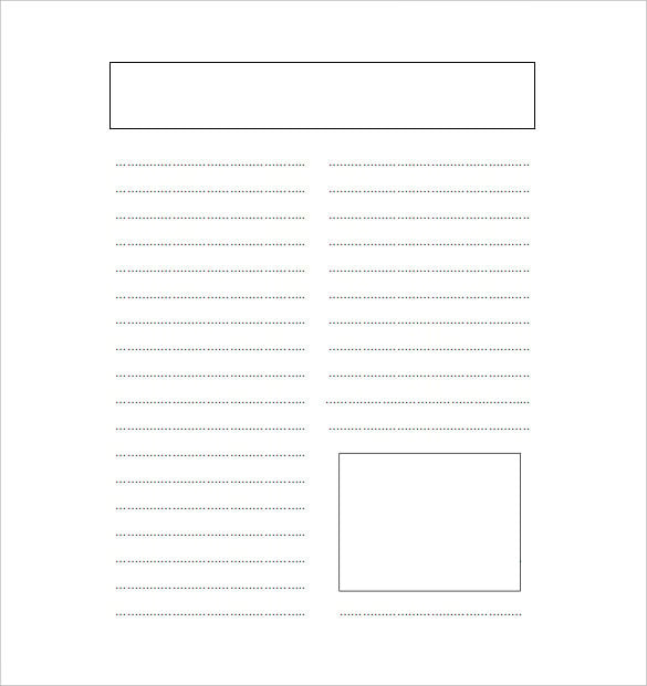 14 Blank Newspaper Templates Free Sample Example Format Download 