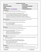 IT Project Scope Form