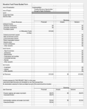 Printable Project Budget PDF