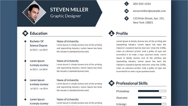 Experienced Fresher Graphic Designer Resume Cover Letter Portfolio Template Free Premium Templates