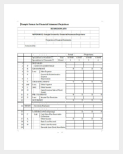 financial statement projection