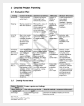 project Planning roadmap