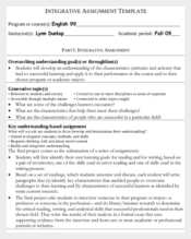 Integrative Assignment Template