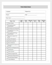 Project Budget Estimate