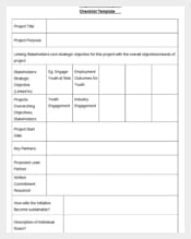 Free Project Completion Checklist Template for Word