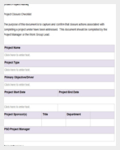 Project Management Checklist Template in Word & PDF