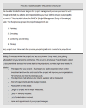 Word & PDF Formatted Project Planning Checklist Template