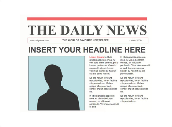 free word newspaper template