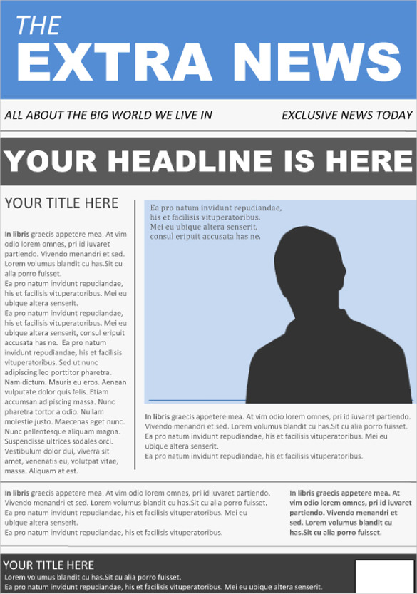 newspaper front page free word template download