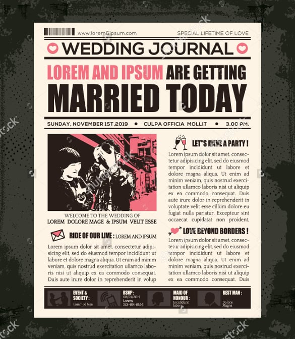 old style newspaper front page template