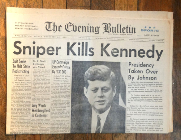 old newspaper front page