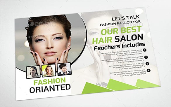 multipurpose business postcard for salon services