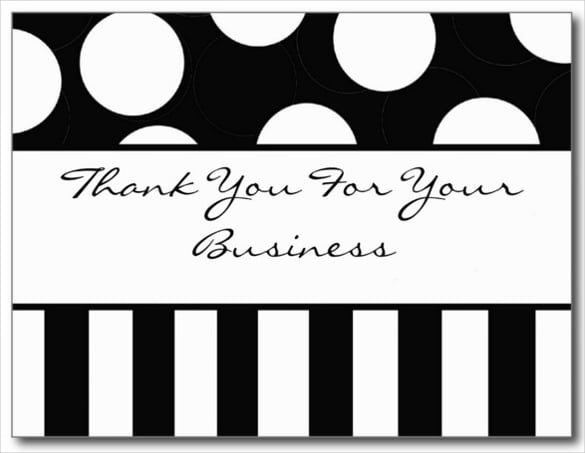 thank you for your business postcard
