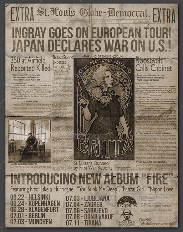 14+ Vintage Newspaper Template - PSD, EPS Documents Download!