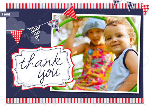 thankyou postcards for boys and girls