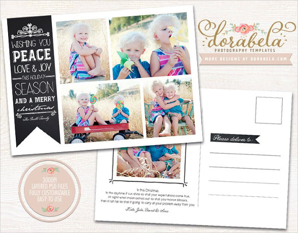 postcard template psd and 5x7 format