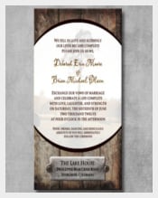 Printable Rustic Western Wedding Invitation