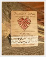 Heart Shape Second Wedding Invitation
