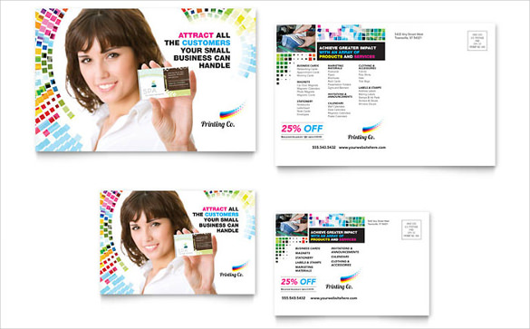 printing company postcard template