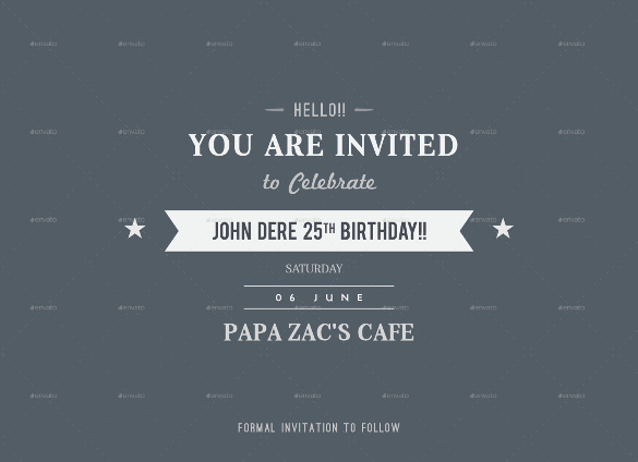 grey birthday postcard template psd format