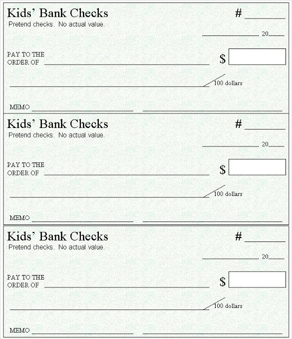 Blank Check Template #3