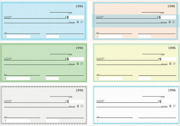 Fun Blank Cheque Template