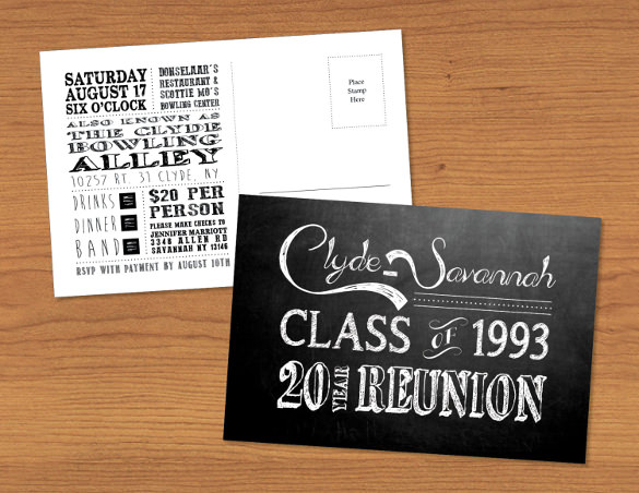 custom designed chalkboard postcard template