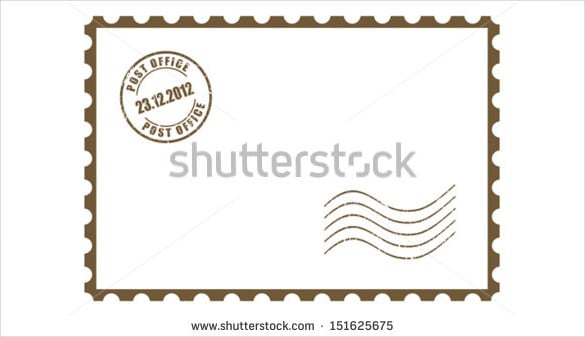 vector blank postcard mailing template