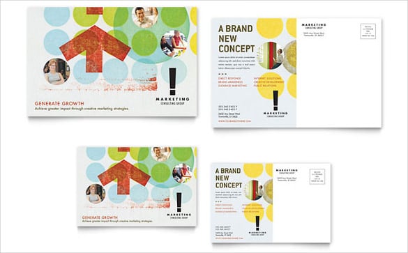 marketing consultant postcard template