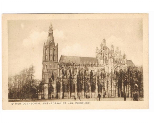 old christian church postcard