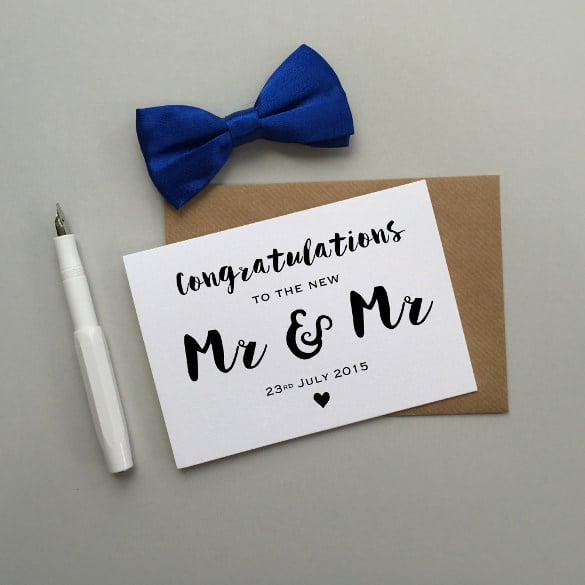 mr mr wedding invitation