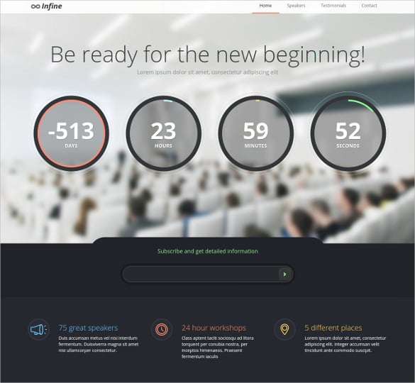 one page bootstrap conference event drupal theme