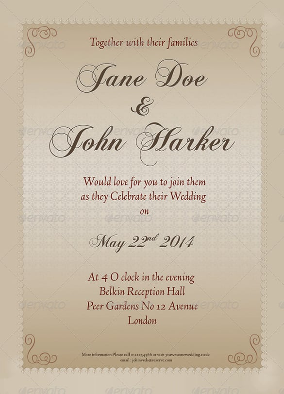 15 Second Marriage Wedding Invitations Psd Ai Eps 7870