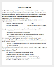 Restaurant Complaint Letter Word Document1