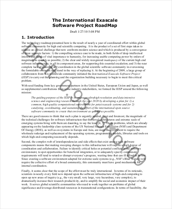 software project roadmap
